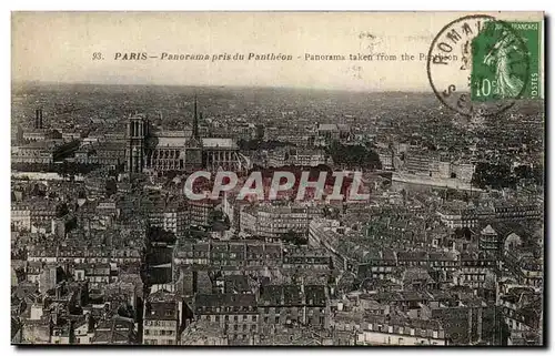 Paris Cartes postales Panorama pris du Pantheon