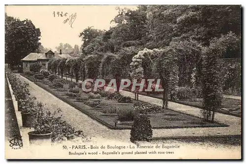 Bois de Boulogne Ansichtskarte AK La roseraie de Bagatelle