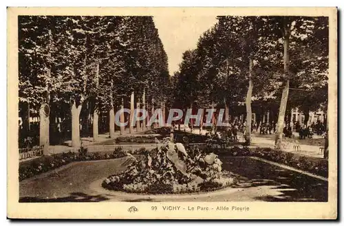 Vichy Cartes postales Le parc Allee fleurie