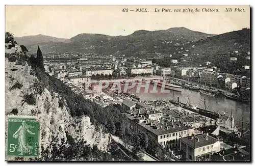 Nice Cartes postales le port vue prise du chateau