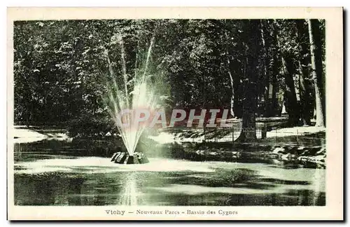 Vichy Cartes postales Nouveaux parcs Bassin des cygnes