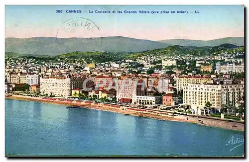 Cannes Ansichtskarte AK La CRoisette et les grands hotels (vue prise en avion)