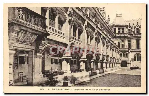 Chateau de Pierrefonds Ansichtskarte AK Colonnade de la cour d&#39honneur