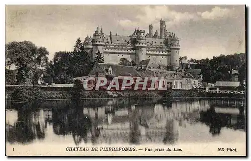 Chateau de Pierrefonds Cartes postales Vue prise du lac