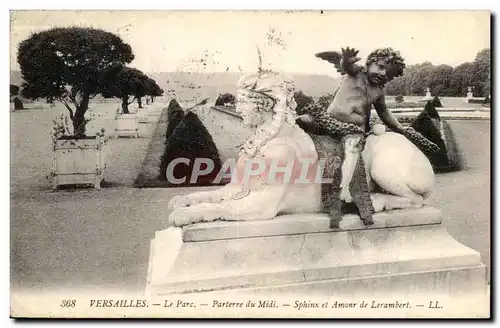 Versailles Cartes postales Le parc Parterre du Midi Sphinx et amour de Lerambert