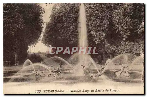 Versailles Cartes postales Grandes eaux au bassin du dragon