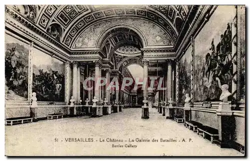 Versailles Cartes postales Le chateau La galerie des Batailles