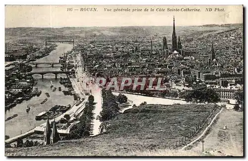 Rouen Cartes postales Vue generale prise de la Cote Sainte CAtherine