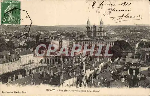 Nancy Cartes postales Vue generale prise depuis Saint Epvre