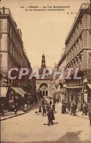 Paris Cartes postales La rue Rougemont et le comptoir d&#39escompte