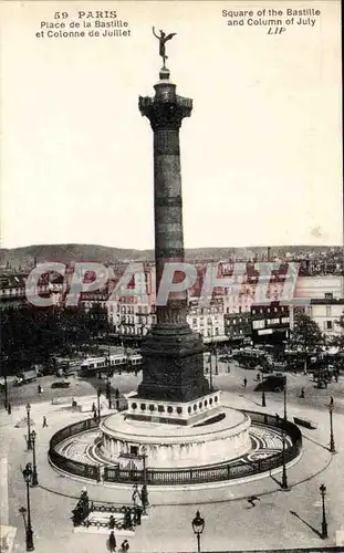 Paris Cartes postales Place de la Bastille et colonne de Juillet