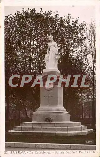 Amiens Ansichtskarte AK La conscience Statue dediee a Rene Goblet