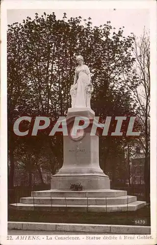 Amiens Cartes postales La conscience Statue dediee a Rene Goblet