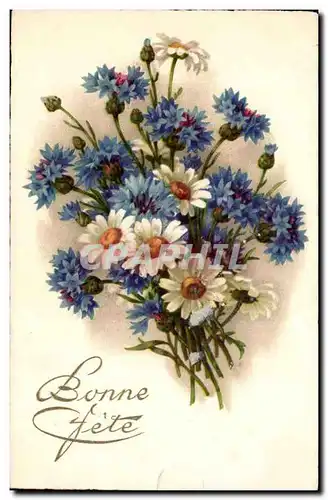 Cartes postales Fantaisie Fleurs Bonne fete