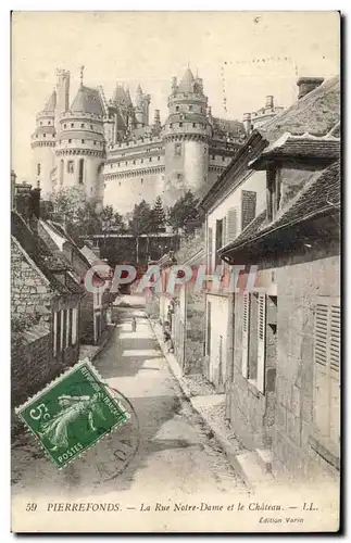 Pierrefonds Ansichtskarte AK La rue Notre Dame et le chateau