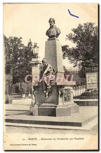 Nancy Cartes postales Monument de Grandville par Bussieres