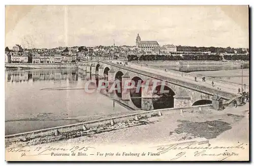 Cartes postales Panorama de Blois Vue prise du faubourg de Vienne