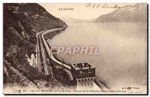 SAvoie Ansichtskarte AK Lac du Bourget Chemin de fer d&#39Aix les Bains a Culoz et le lac