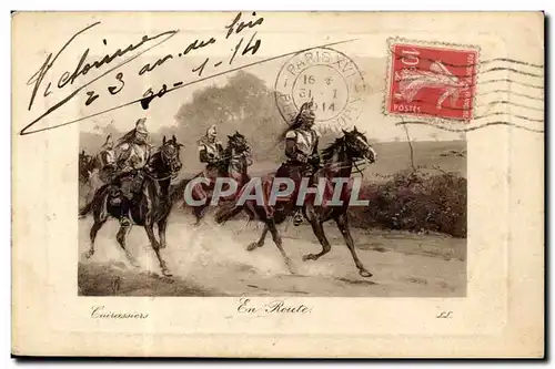 Cartes postales Militaria Cuirassiers (Dragons)