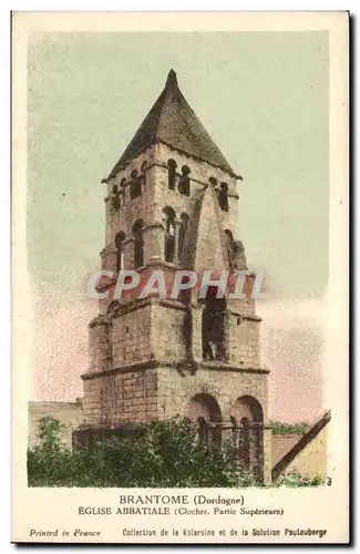 Brantome Cartes postales Eglise abbatiale (clocher partie superieure)