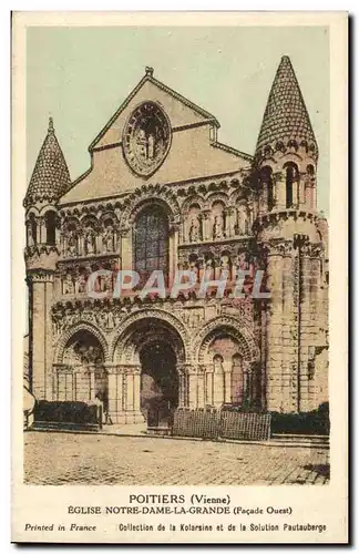 Poitiers Cartes postales Eglise Notre Dame la Grande (facade ouest)