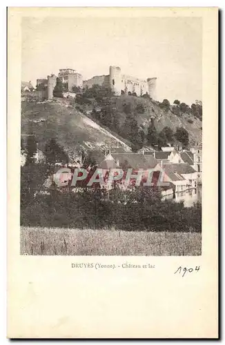 Druyes Cartes postales Chateau et lac