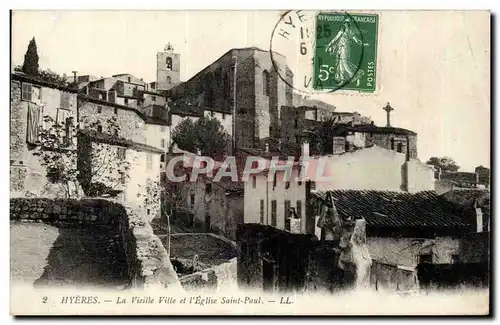 hyeres la Vieile Ville et L&#39Eglise Saint Paul Cartes postales