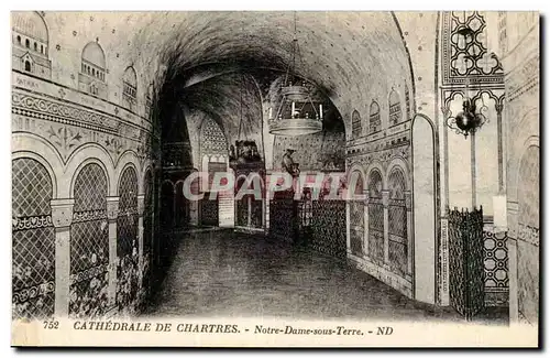 Chartres - Notre Dame sous Terre Cartes postales