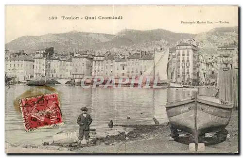 Toulon Cartes postales Quai Cronstadt (enfant bateau)