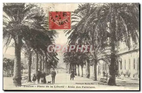 Toulon Ansichtskarte AK Place de la liberte Allee des palmiers