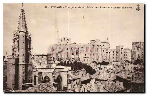 Avignon Cartes postales Vue generale du palais des Papes et clocher St Pierre