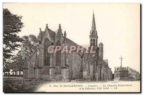 Environs de Douarnenez Ansichtskarte AK Comfort La chapelle Notre DAme et le calvaire Cote Nord