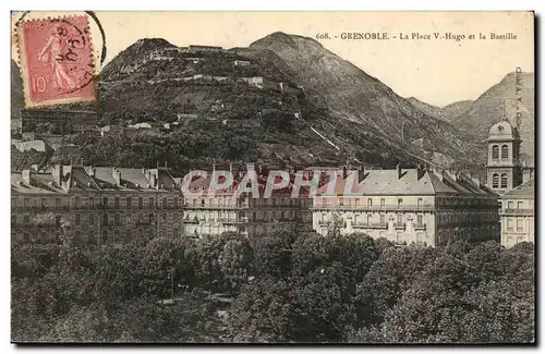 Grenoble Cartes postales La plac eVictor Hugo et la Bastille