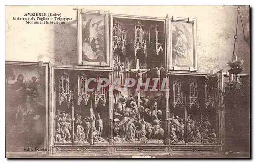 Ambierle Cartes postales Interieur de l'eglise Triptyque