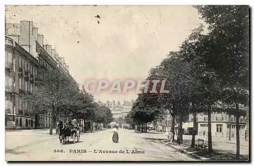 Paris (8eme) Cartes postales Avenue de l&#39alma