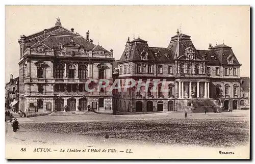 Autun Ansichtskarte AK le theatre et l&#39hotel de ville