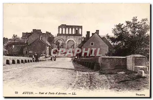 Autun Cartes postales Pont et porte d&#39Arras