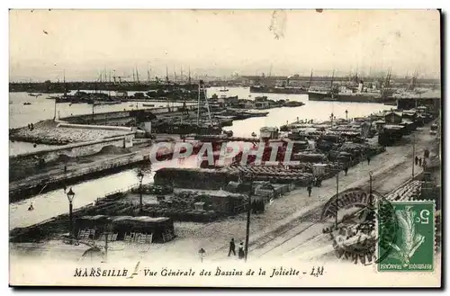 Marseille Ansichtskarte AK Vue generale des bassins de la Joliette