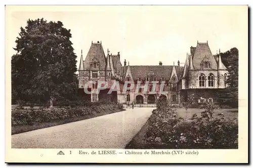 Environs de Liesse Ansichtskarte AK Chateau de Marchais (16eme)