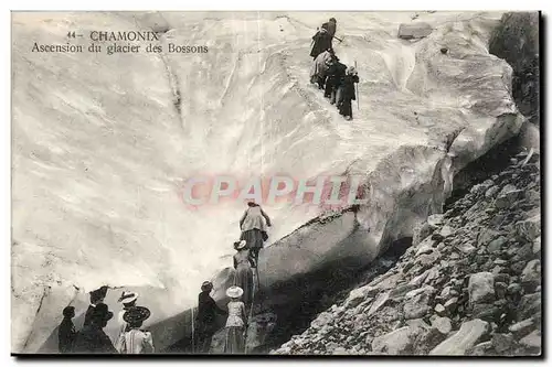 Chamonix Cartes postales Ascension du glacier des Bossons (alpinisme)