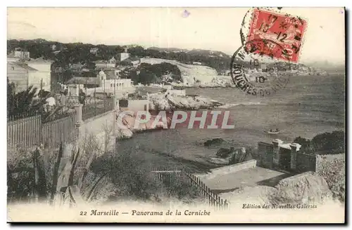 Marseille Cartes postales Panorama de la corniche