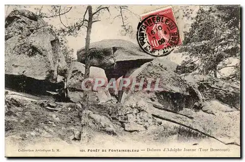 Fontainebleau Ansichtskarte AK Foret Dolmen d&#39Adolphe Joanne (Tour Denecourt)