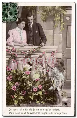 Cartes postales FAntaisie Couple et enfant Je vous l&#39ai deja dit je ne suis qu&#39un enfant