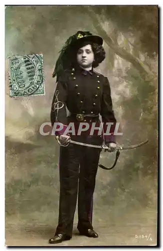 Ansichtskarte AK FAntaisie Enfant Costume de cavalier (cavalerie Italie Italia)