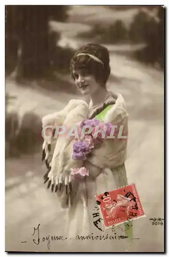 Cartes postales Fantaisie Femme Joyeux anniversaire