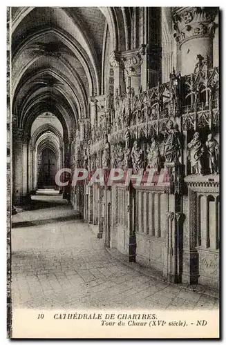 Chartres Ansichtskarte AK Cathedrale Tour du choeur (16eme)