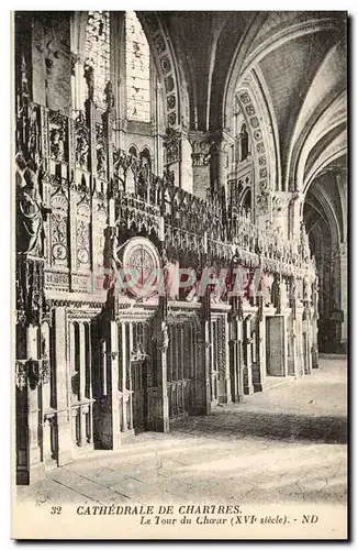 Chartres Cartes postales Cathedrale Le tour du choeur (16eme)