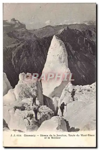 Chamonix Ansichtskarte AK Seracs de la jonction Route du Mont Blanc et le Brevent