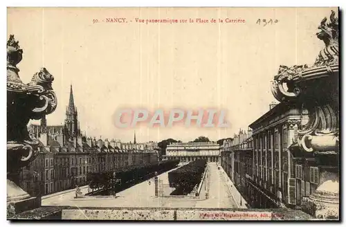 Nancy - Vue panoramique - la Place de la Carriere - Cartes postales