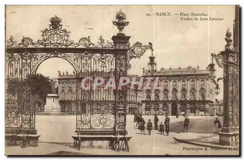 Nancy - Place Stanislas Grile de jean Lamour - Ansichtskarte AK